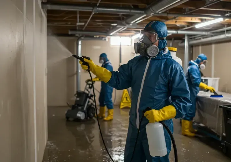 Basement Sanitization and Antimicrobial Treatment process in Antioch, IL