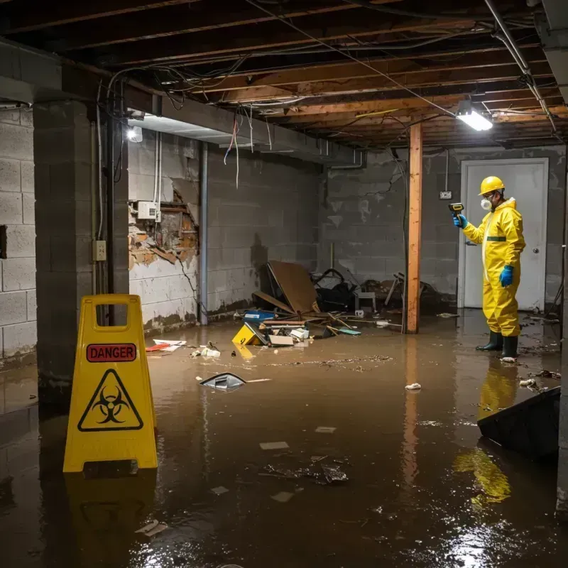 Flooded Basement Electrical Hazard in Antioch, IL Property